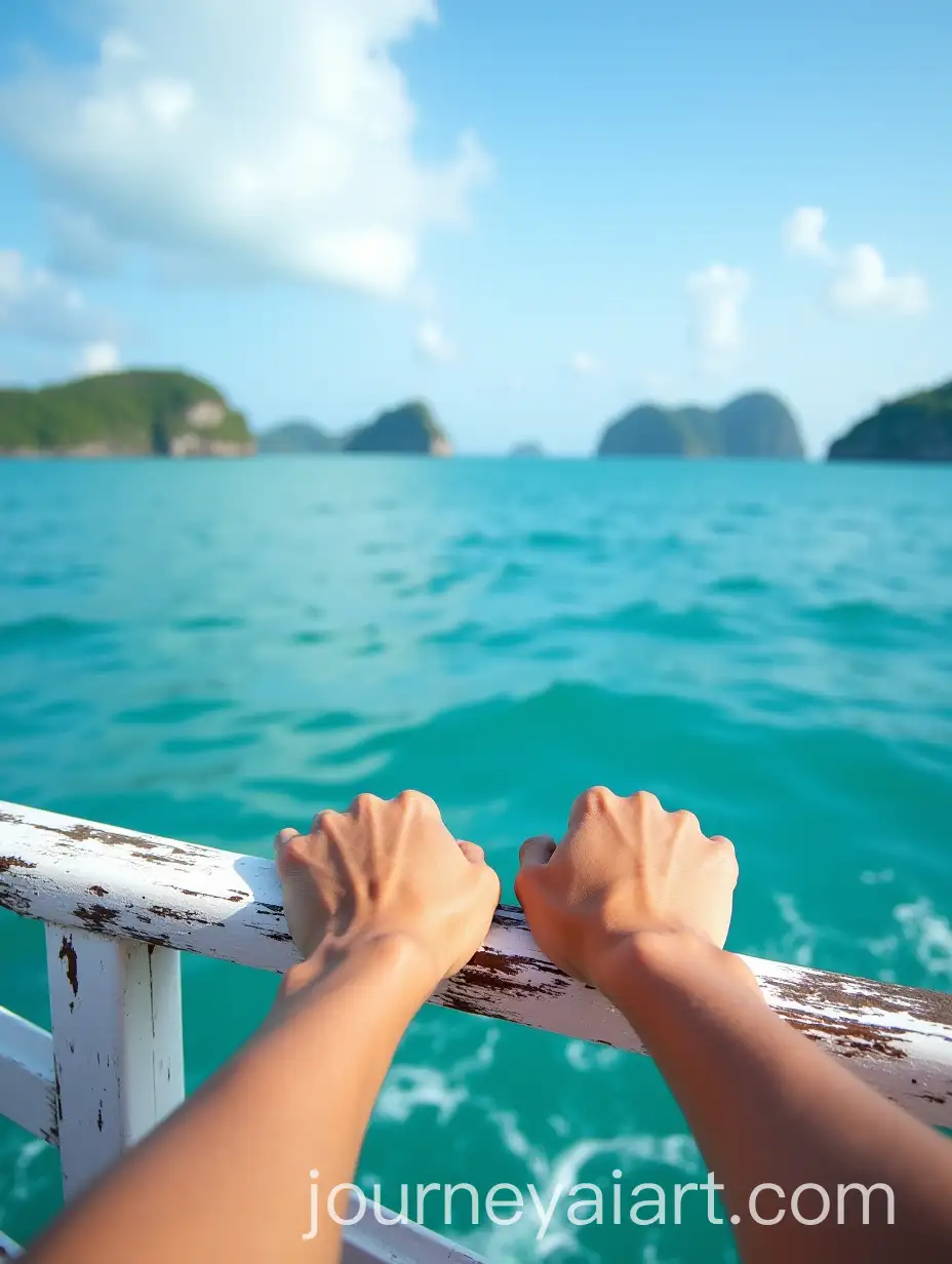 FirstPerson-View-of-Hands-Gripping-Boat-Railing-in-Labuan-Bajo-with-Turquoise-Waters