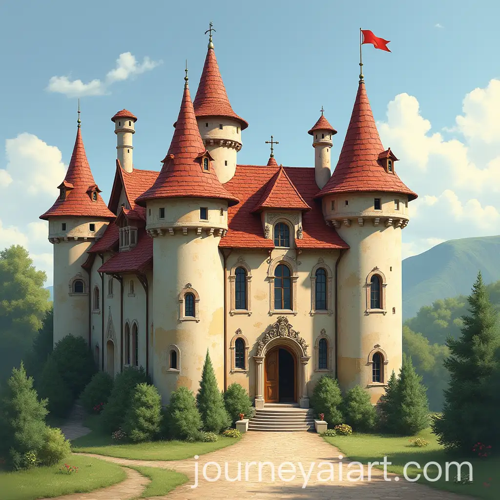 Stylized-Renaissance-Chateau-with-Elegant-Architecture-and-Intricate-Detailing