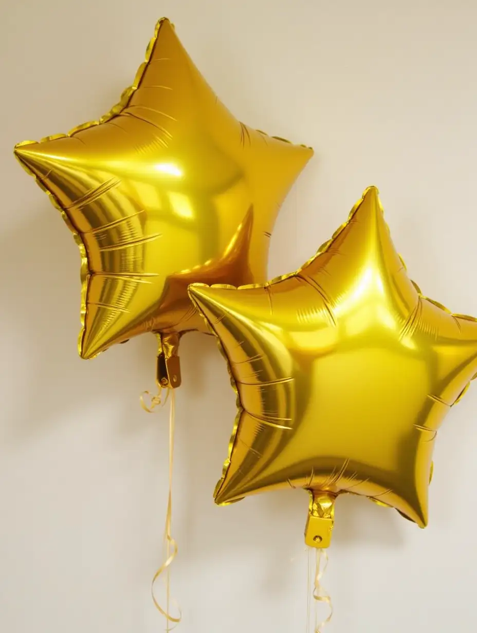 Two-Shiny-Golden-Star-Balloons-Creating-a-Festive-Atmosphere