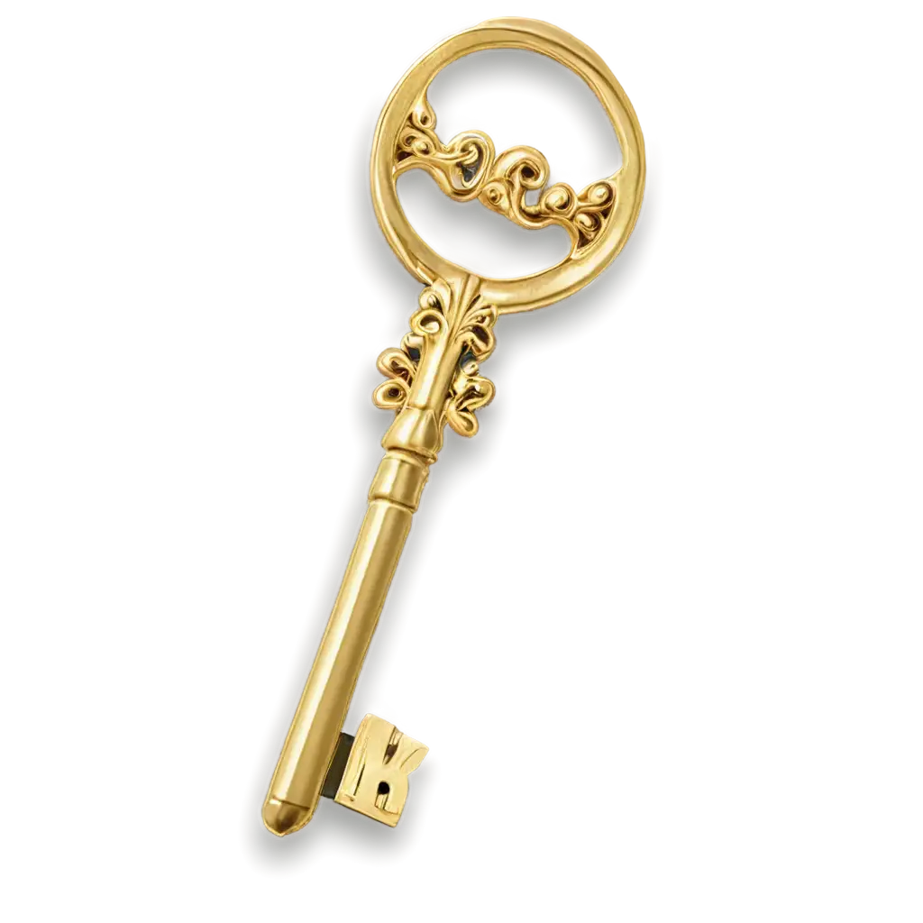 Golden-Key-with-Royal-Design-PNG-HighQuality-Transparent-Image-for-Creative-Projects