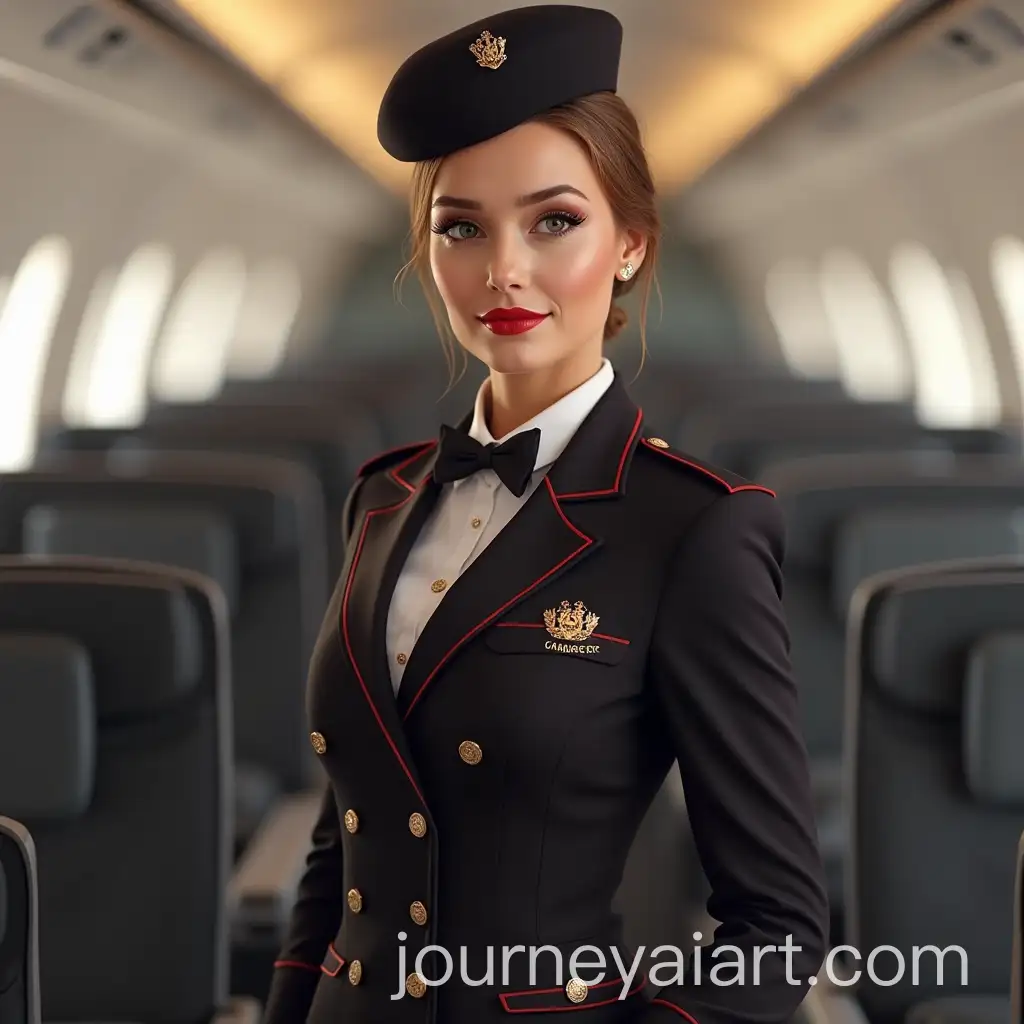 Female-Cabin-Crew-in-an-Elegant-Uniform