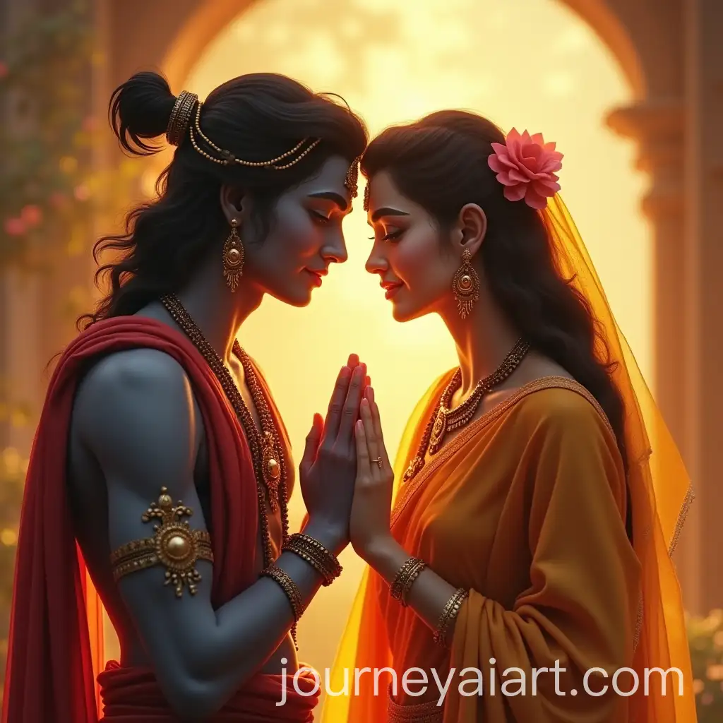 Lord-Shri-Ram-and-Goddess-Sita-in-a-Peaceful-and-Romantic-Moment