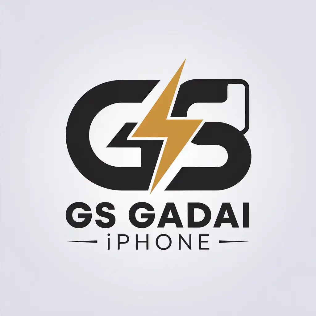 LOGO-Design-For-GS-GADAI-IPHONE-Minimalistic-GS-Symbol-with-Fast-Phone-Theme