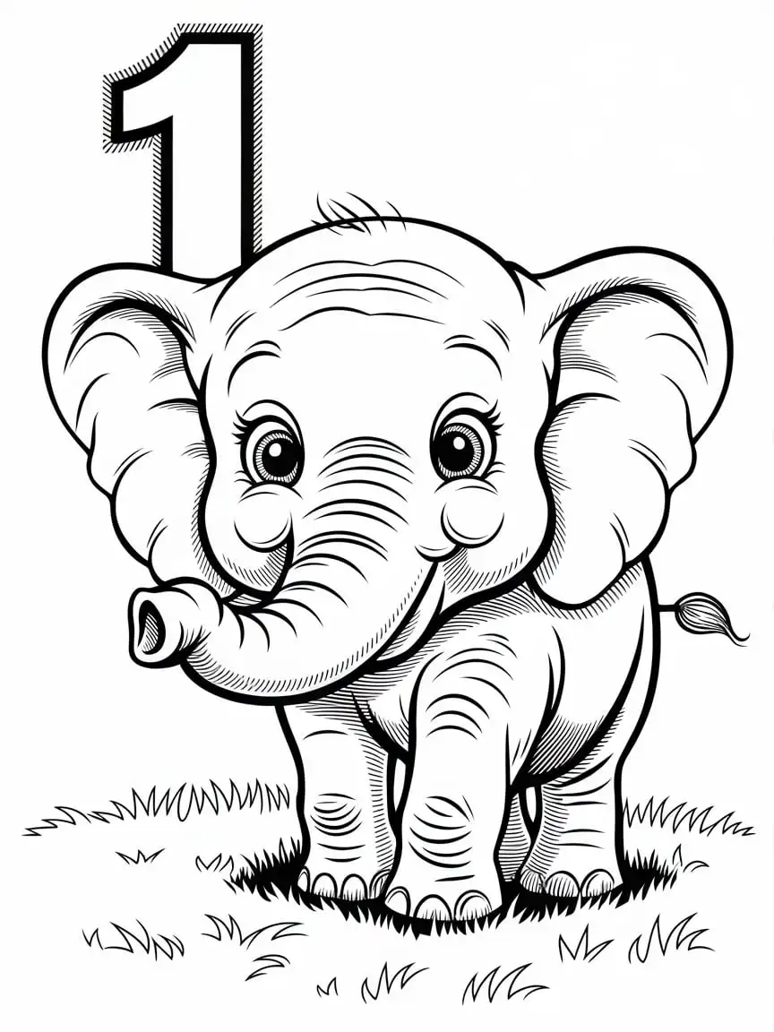 Cute Baby Animals for Kids Coloring Book