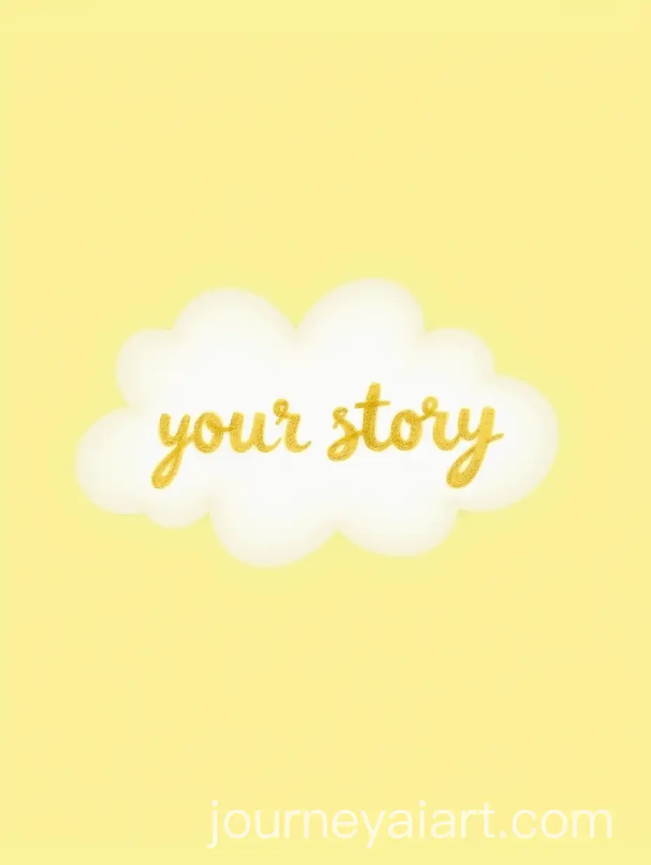 Minimalist-Logo-Design-Featuring-Your-Story-in-Pencil-on-Cloudy-Yellow-Background