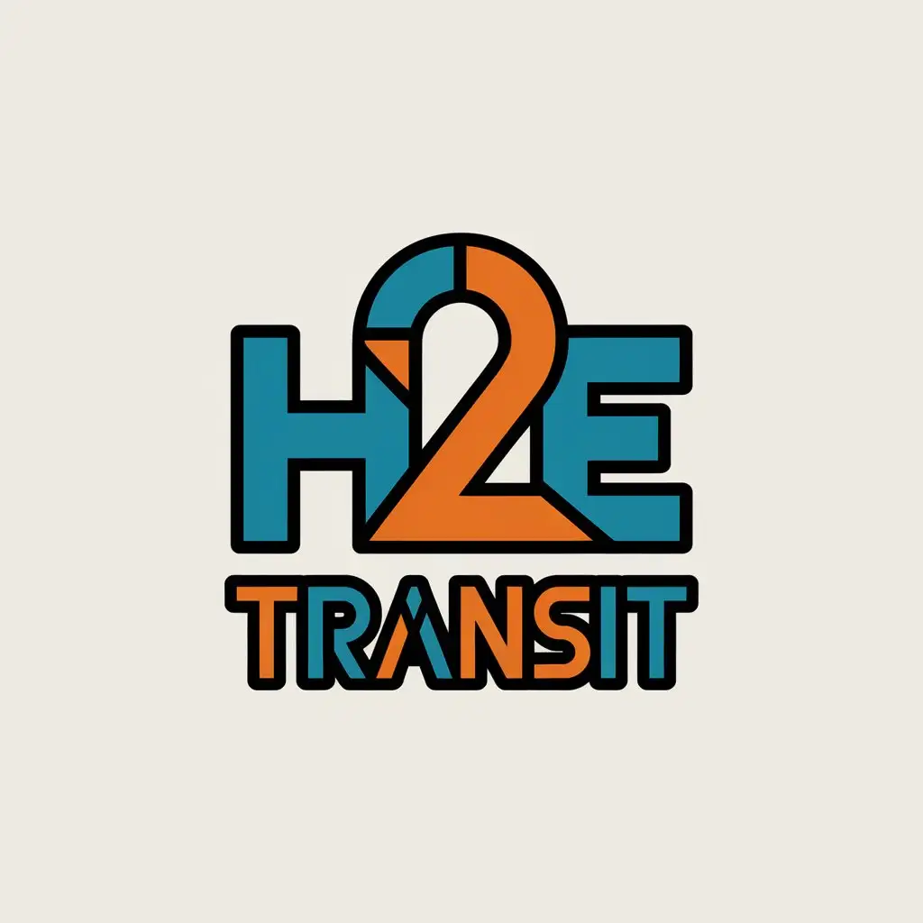 LOGO Design for H2E TRANSIT Modern Professional Text Logo with Bold Colors