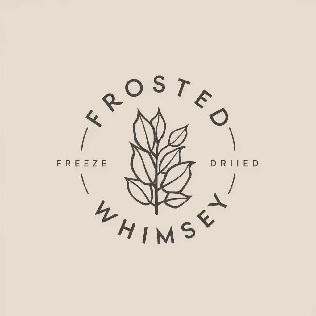 LOGO Design For Frosted Whimsey Freeze Dried Delicacies in Minimalistic Style