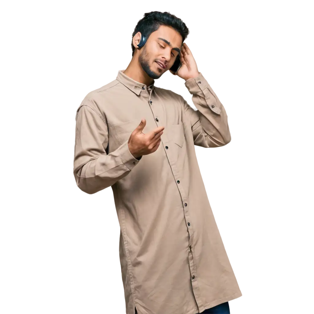 HighQuality-PNG-Image-of-Muslim-Man-Listening-to-Music