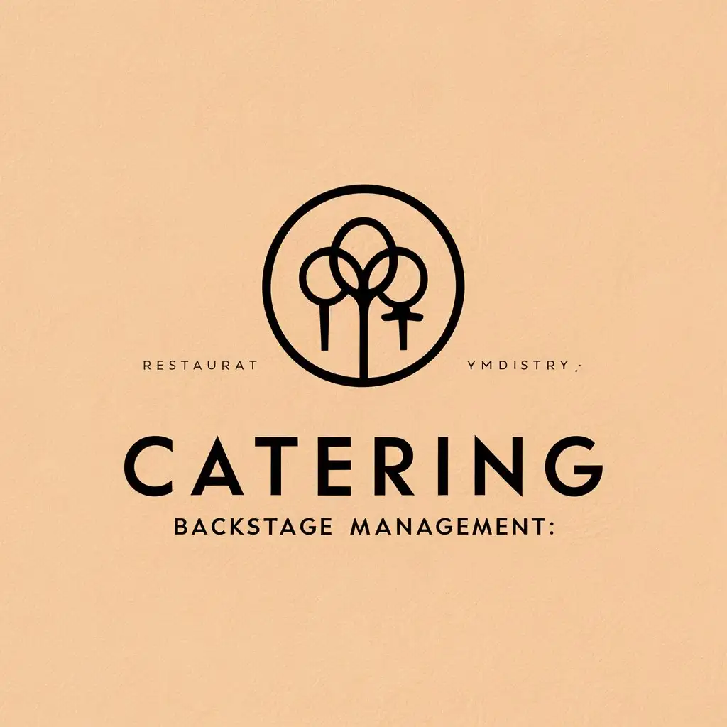 a vector logo design,with the text "catering backstage management", main symbol:simple,Moderate,be used in Restaurant industry,clear background