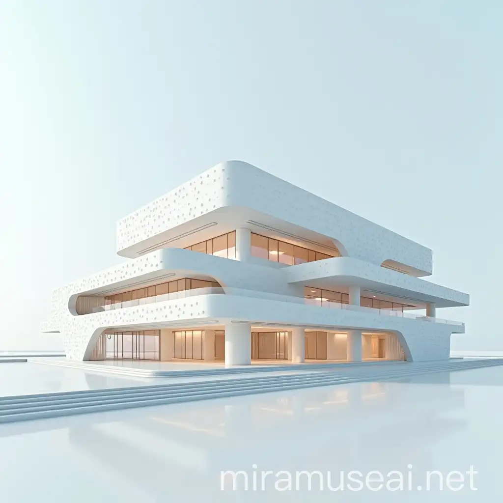 Futuristic Vernacular Medical Center Architecture with 3D Model Design