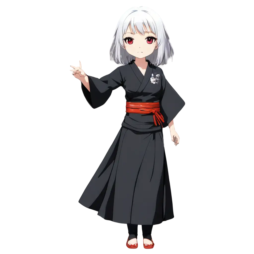 Anime-Style-PNG-Image-Girl-in-Black-Kimono-with-White-Hair-and-Red-Eyes