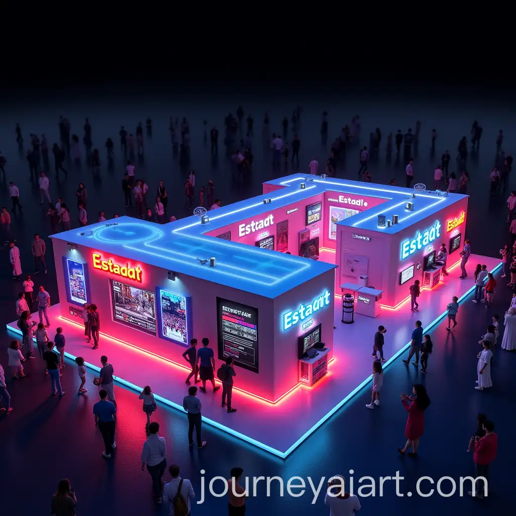 Modern-Colorful-Neon-Exhibition-Booth-with-Virtual-Reality-Live-Presentations-and-Interactive-Sports-Activities