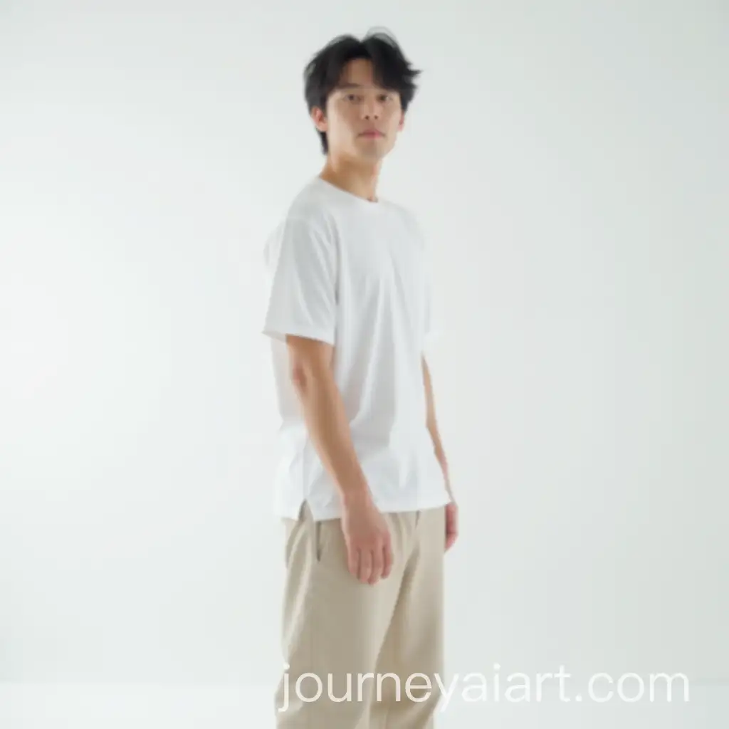 Calm-and-ComposedAI-Image-Prompt-Expansion-Korean-Male-in-Minimalist-Studio-Setting