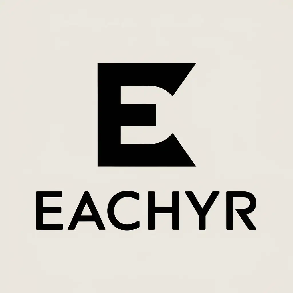 LOGO Design For EachyR Vector Logo with E R Symbol on Clear Background