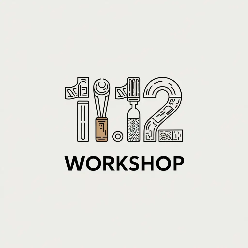 a vector logo design,with the text "WORKSHOP", main symbol:11.12,complex,be used in Beauty Spa industry,clear background