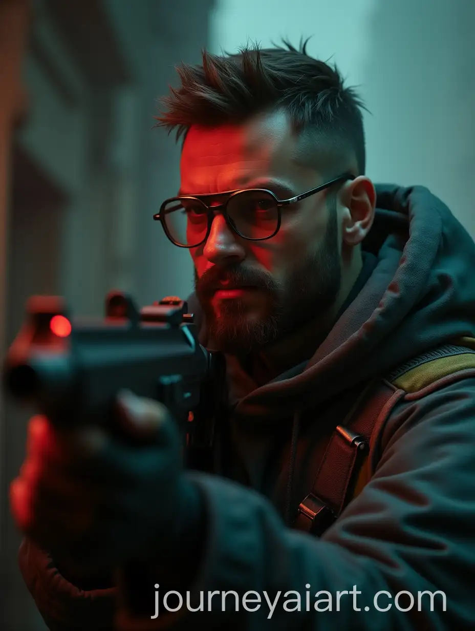 Cyberpunk-2077-Medtech-Under-Fire-with-Assault-Rifle
