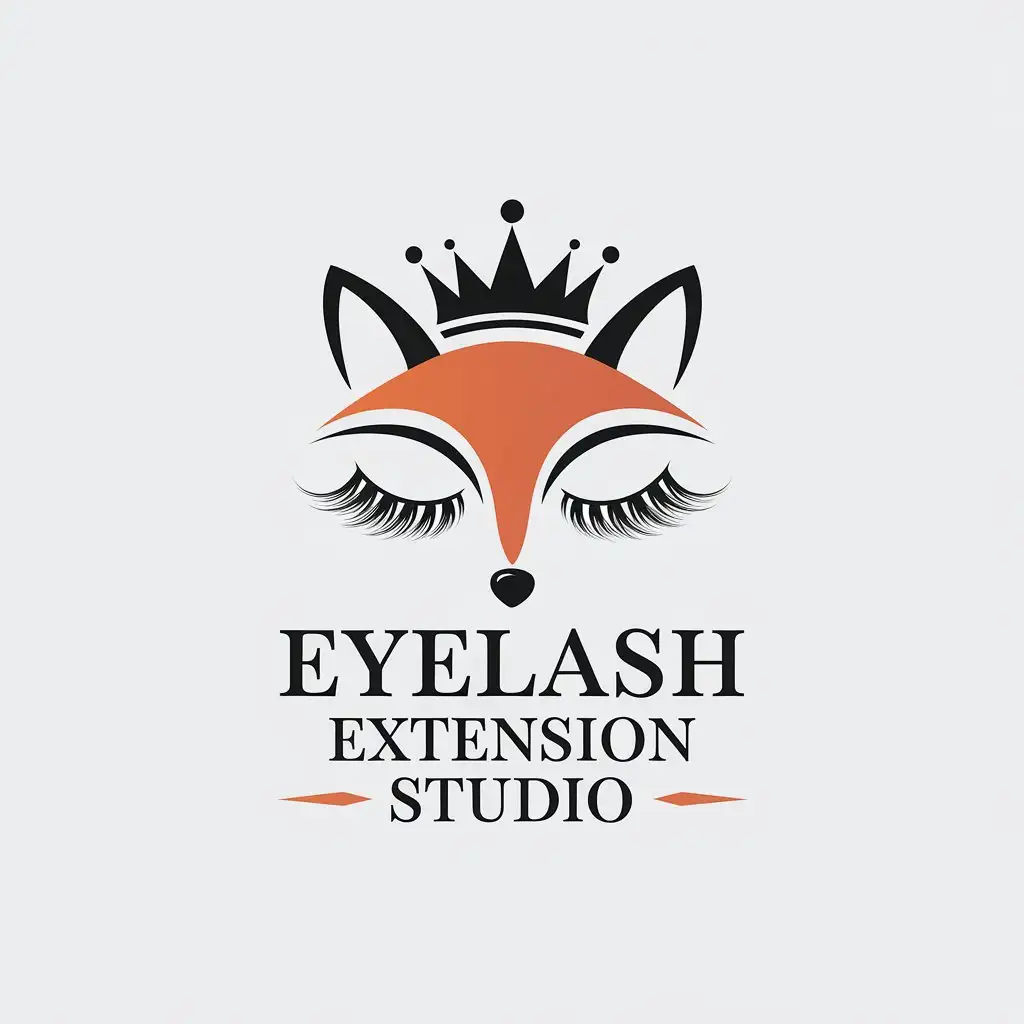 LOGO-Design-for-Eyelash-Extension-Studio-Minimalist-Fox-Symbol-with-Beauty-Spa-Aesthetic