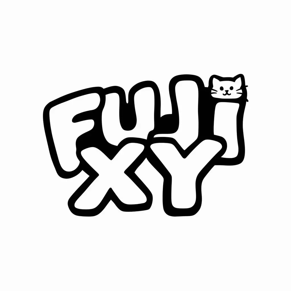 LOGO Design For Fuji XY Cartoon Cat Graffiti Style