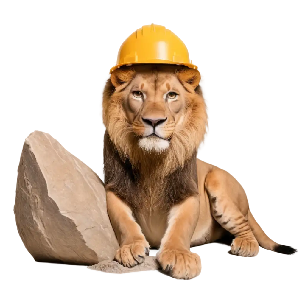 PNG-Image-Lion-Wearing-a-Hard-Hat-Creative-Digital-Artwork