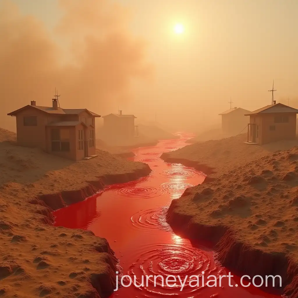 Crimson-Rivers-of-Blood-and-CollAI-Image-Expansionapsing-Houses-in-a-Dusty-Wasteland