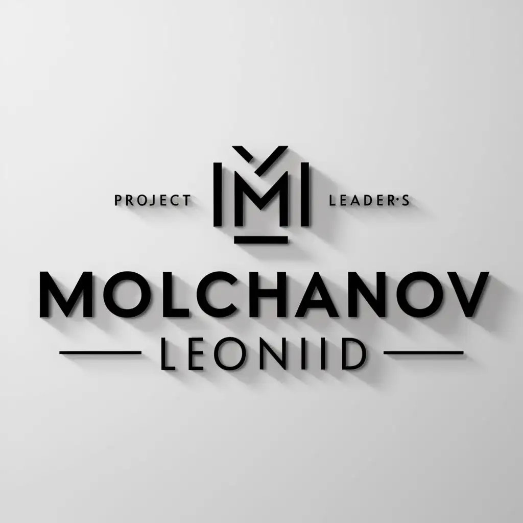 a logo design,with the text "Molchanov Leoniid", main symbol:Project leader,Moderate,clear background