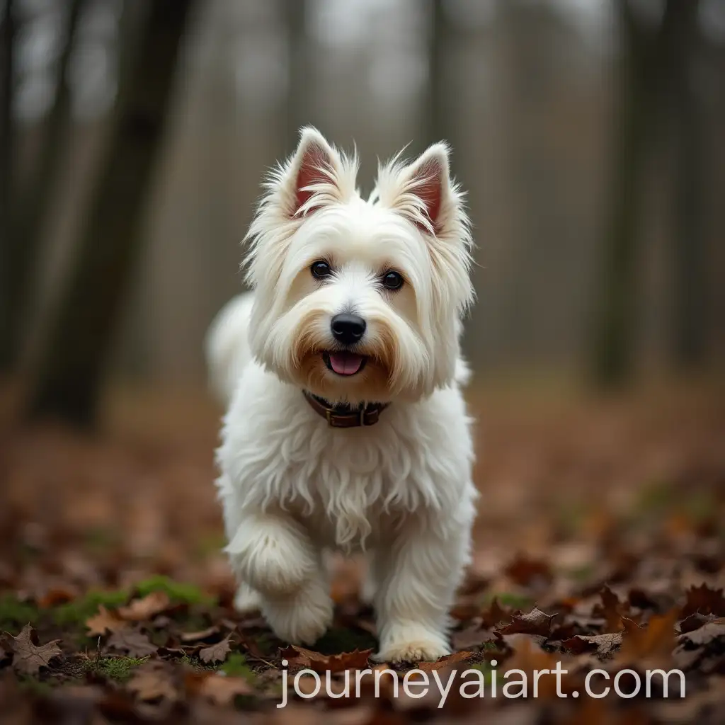 Portrait-of-a-Young-White-GirlAI-Art-Prompt-Expansion-and-Westie-in-an-English-Hunting-Wood