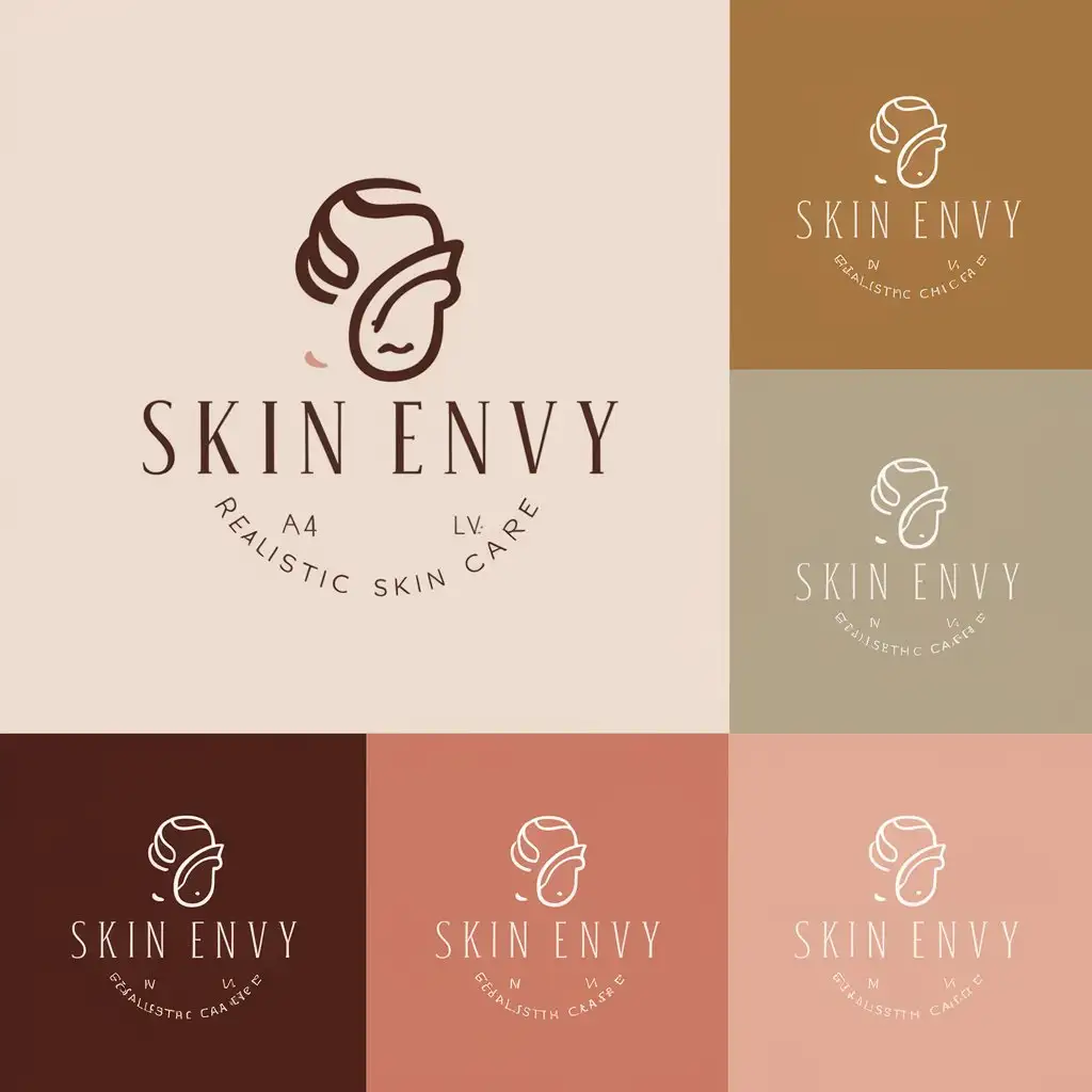 LOGO Design For Skin Envy LV Realistic Skincare Emblem in Multiple Colors