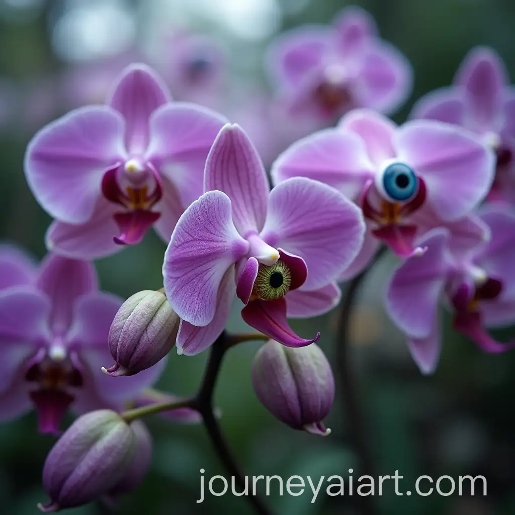 Surreal-Orchid-Garden-with-Human-Eye-Flowers-in-Bloom