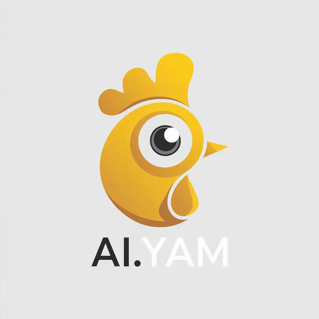 LOGO Design for AIyam Minimalistic Chicken Head with Hovering Eye for Nonprofit Industry