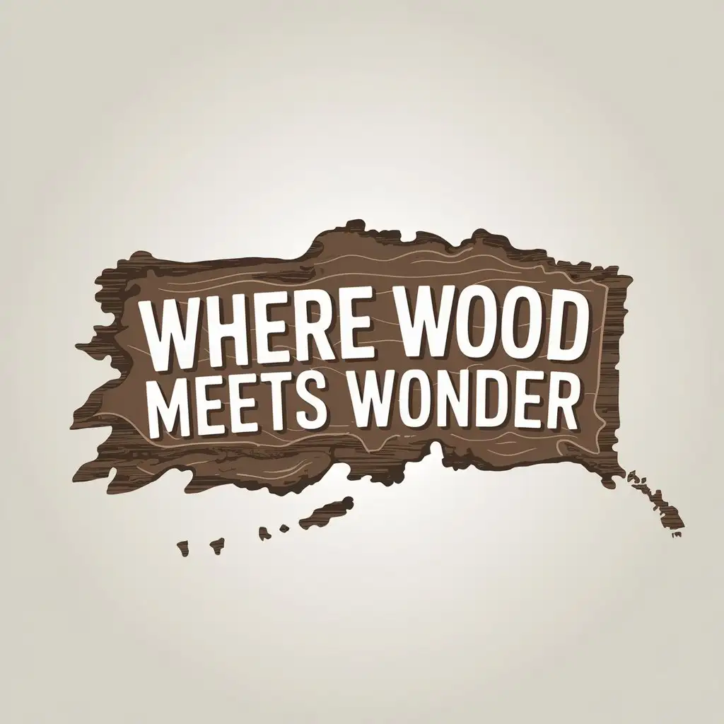 LOGO Design for Where Wood Meets Wonder Vector Logo Featuring AlaskaShaped Wood Symbol