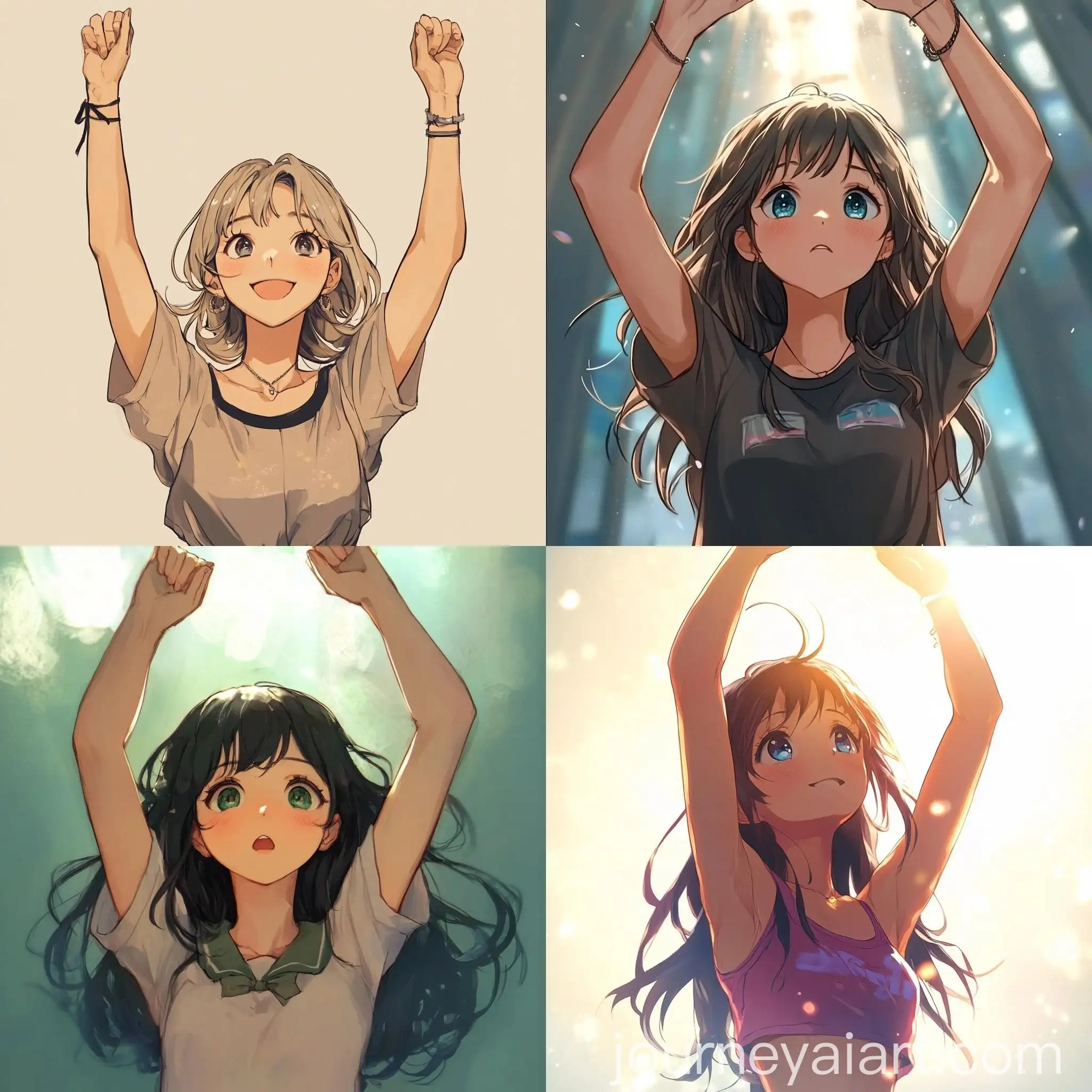 Anime-Girl-Lifting-Both-Hands-Up