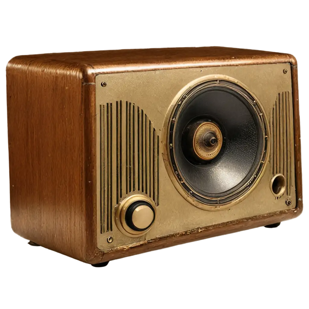 Golden vintage speaker