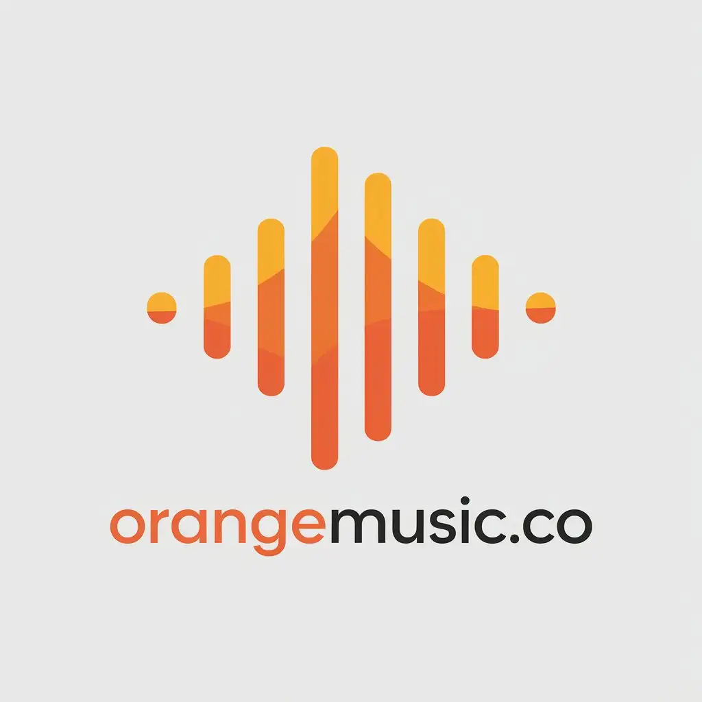 LOGO Design for Orangemusicco Orange Sound Waves with Minimalist Style