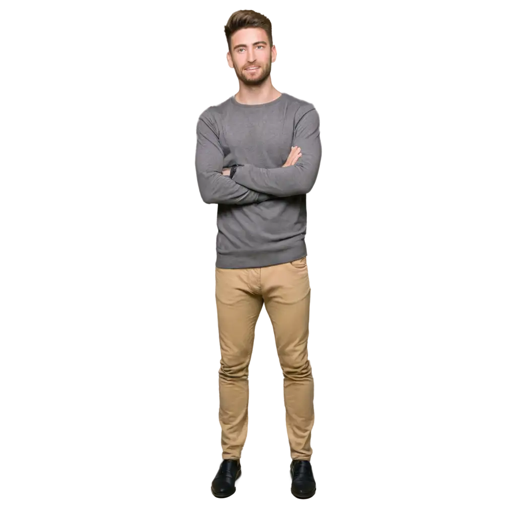 Full-Body-Man-with-Casual-Wear-PNG-Image-Perfect-for-Professional-Use-and-Versatile-Design-Projects