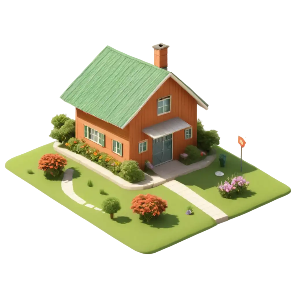 Vibrant-Isometric-Farm-House-PNG-A-Captivating-3D-Rendering-for-Creative-Projects