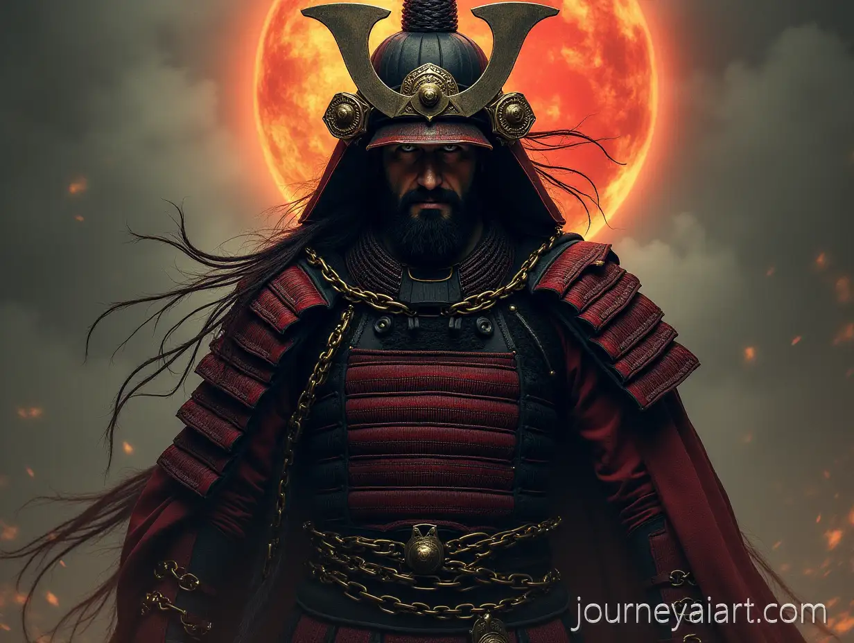 Epic-Samurai-Warrior-Wrapped-in-Chains-on-Futuristic-Music-Album-Cover