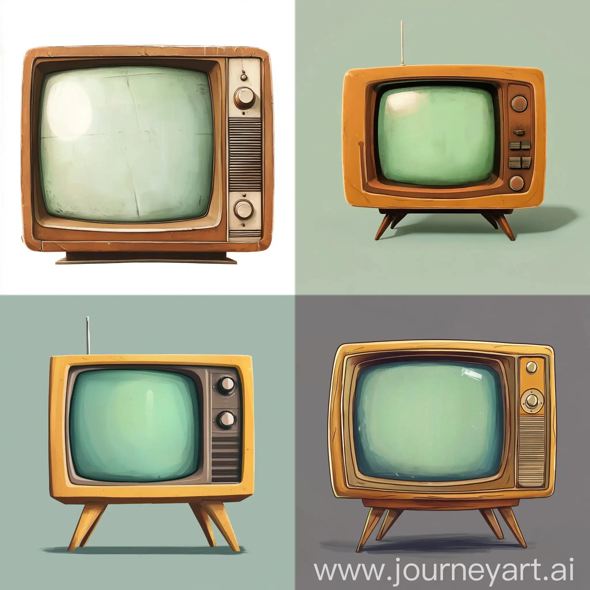 Cartoonish-Old-TV-Front-View