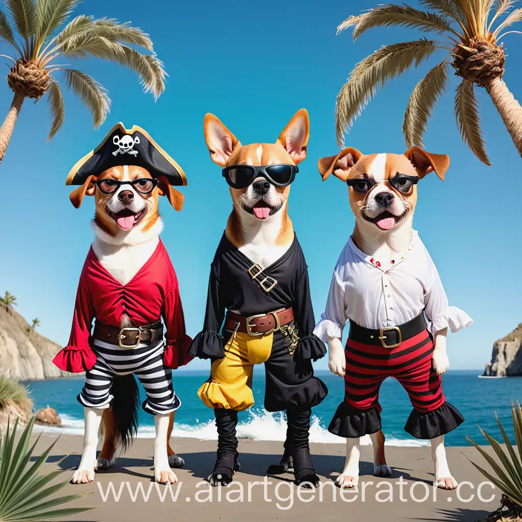 Pirate-Dogs-Standing-by-the-Sea-with-Palm-Tree