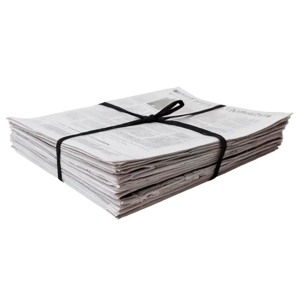 Stacked-Newspapers-PNG-Image-for-Creative-and-Professional-Use