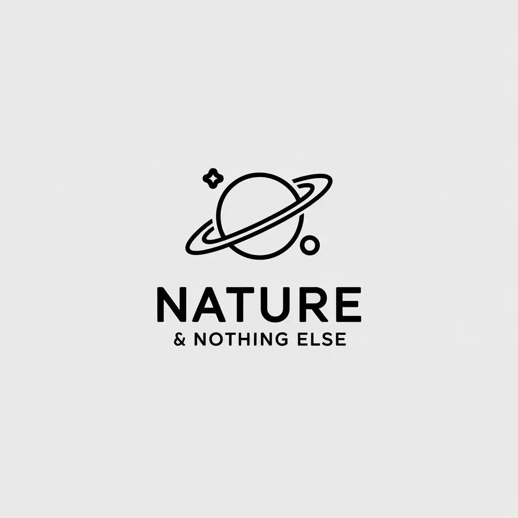 LOGO Design for Nature Nothing Else Solar System Theme with Minimalistic Style and Clear Background