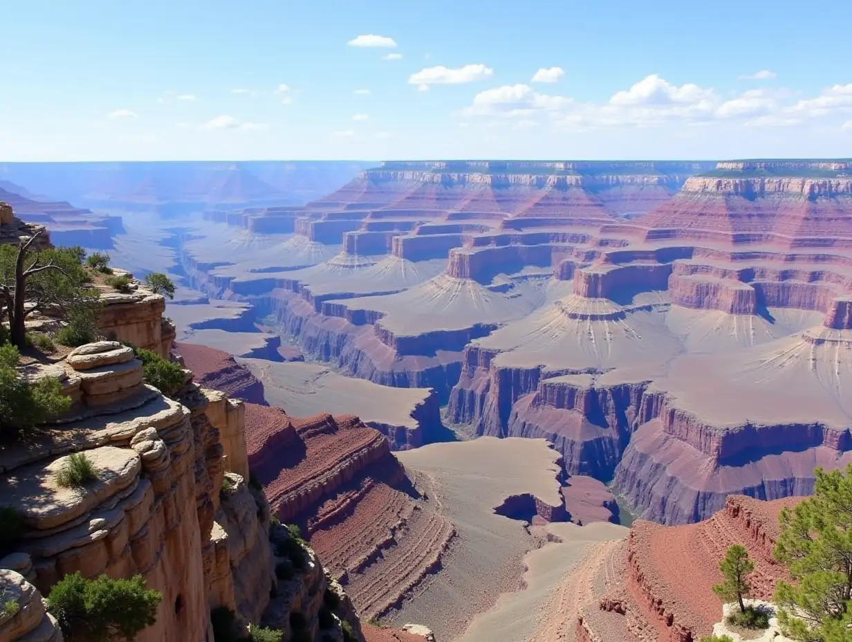 Overlooking the Grand Canyon from the Southern Rim, west of Grand Canyon Village