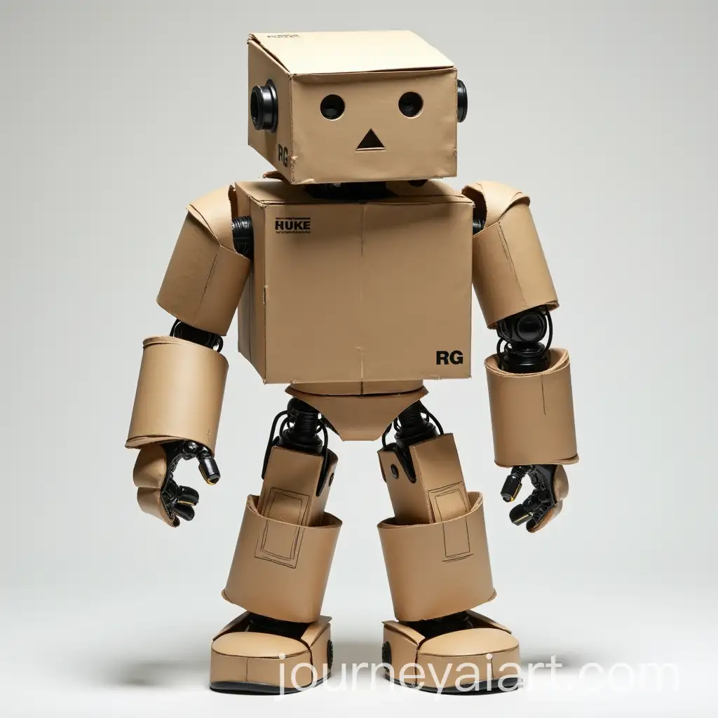 FullBody-AI-Robot-Covered-in-Corrugated-Paper-Rolls