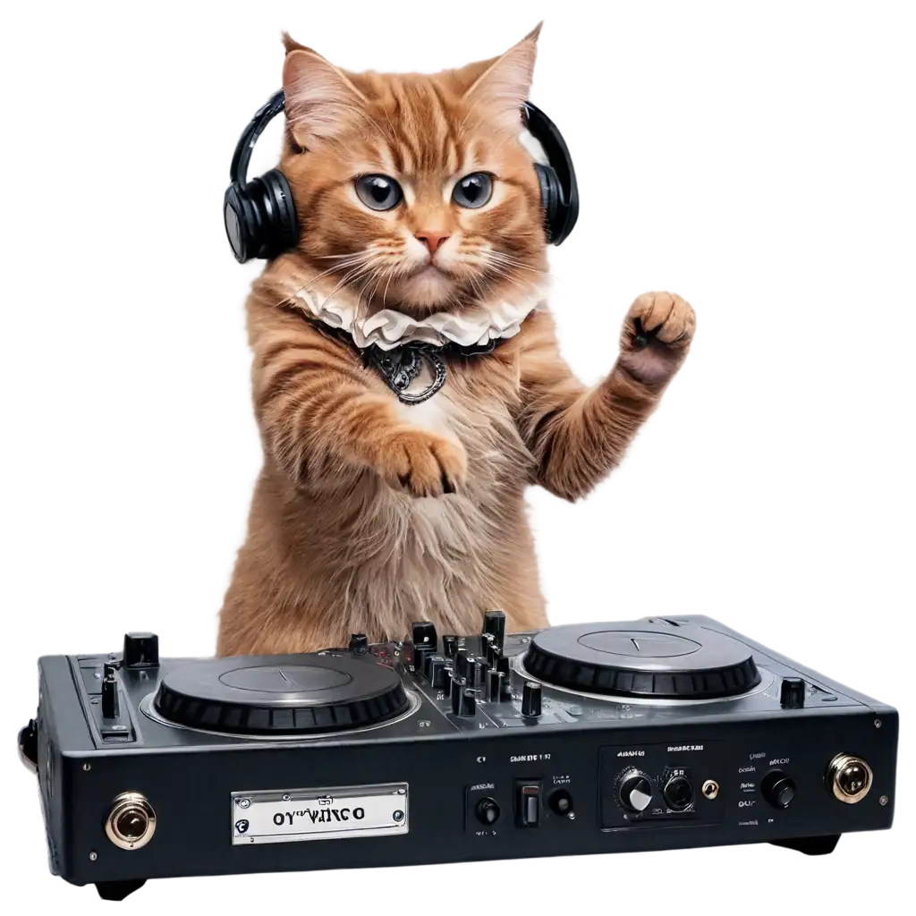 DJ-Cat-PNG-Image-Creative-AI-Art-Prompt