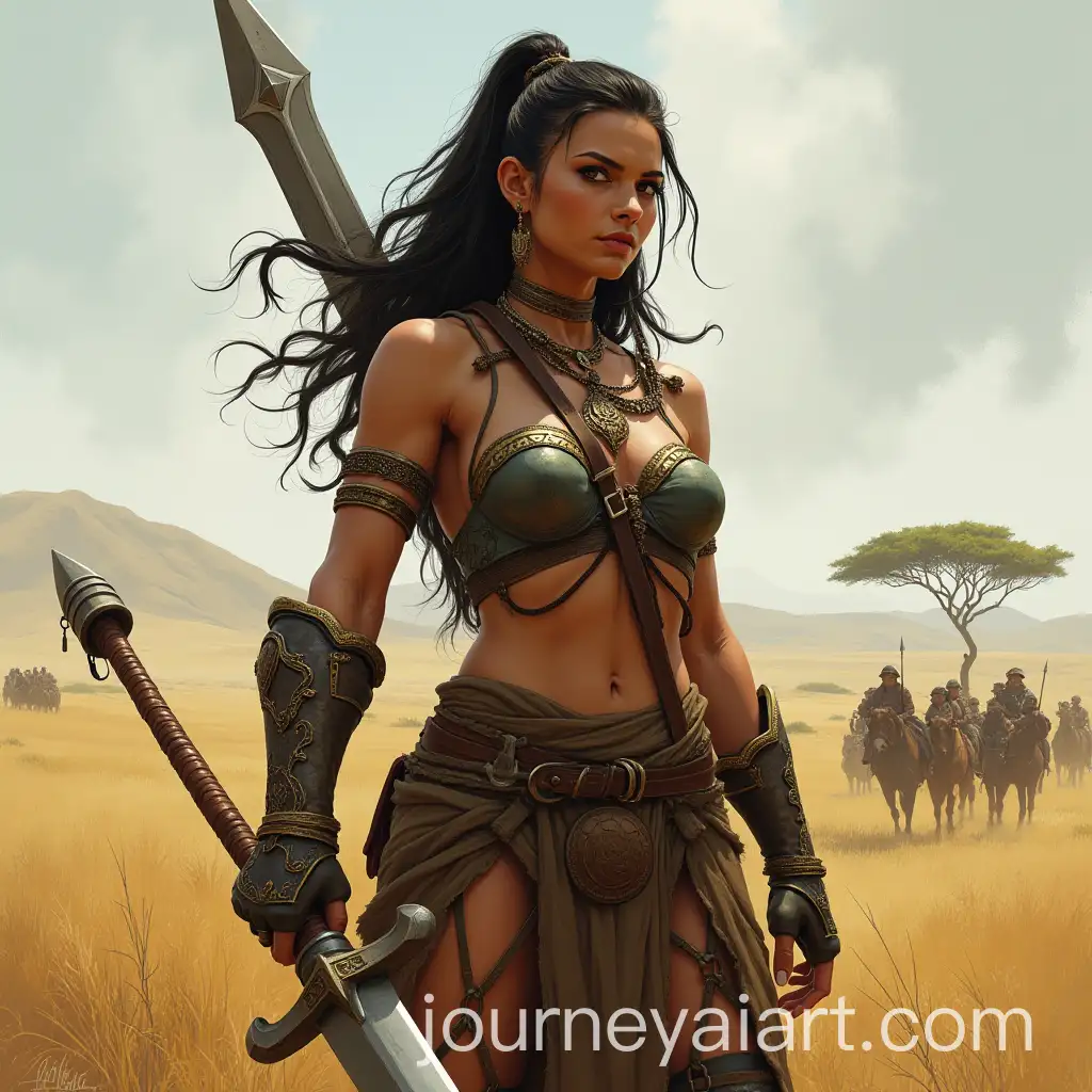 SavannahRoaming-Female-Orc-Barbarian-Warrior-with-Glaive-and-Armor