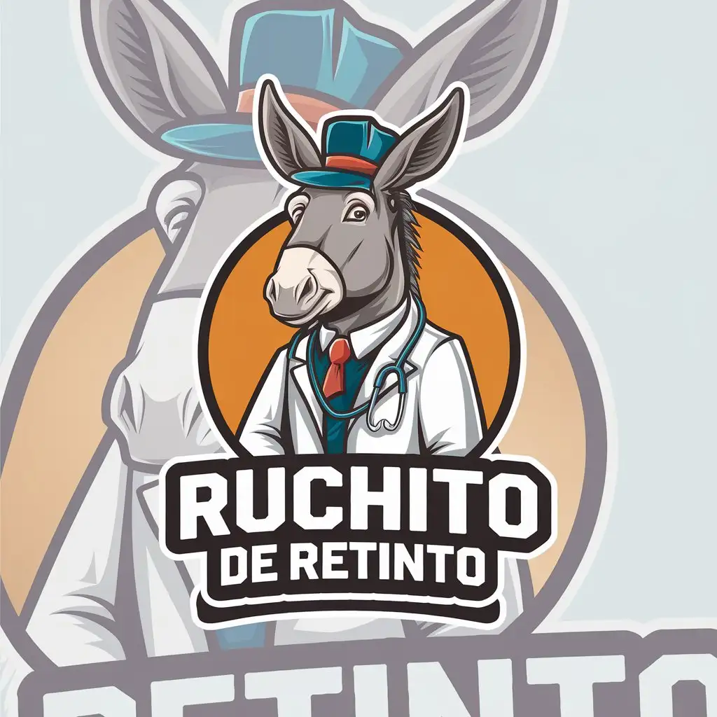 LOGO-Design-For-Ruchito-de-Retinto-Donkey-Doctor-Theme-with-Clear-Background