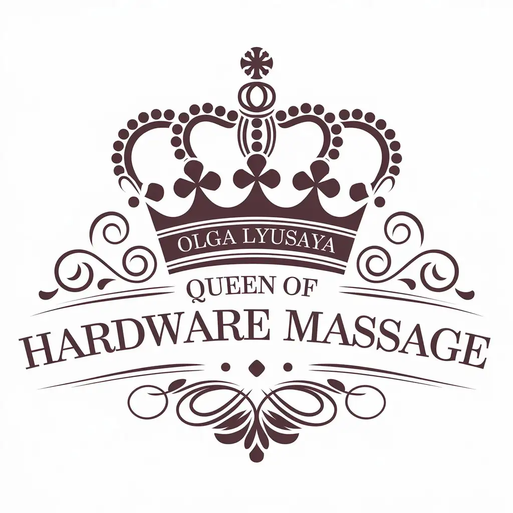 LOGO-Design-for-Queen-of-Hardware-Massage-Vector-Design-Featuring-OLGA-LYUSAYA-for-Beauty-Spa-Industry