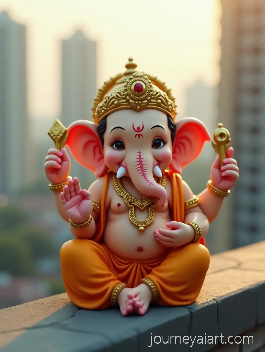 Bal-Ganesh-Ji-Holding-a-KeyBal-Ganesh-with-Key-on-a-Modern-Apartment-Rooftop