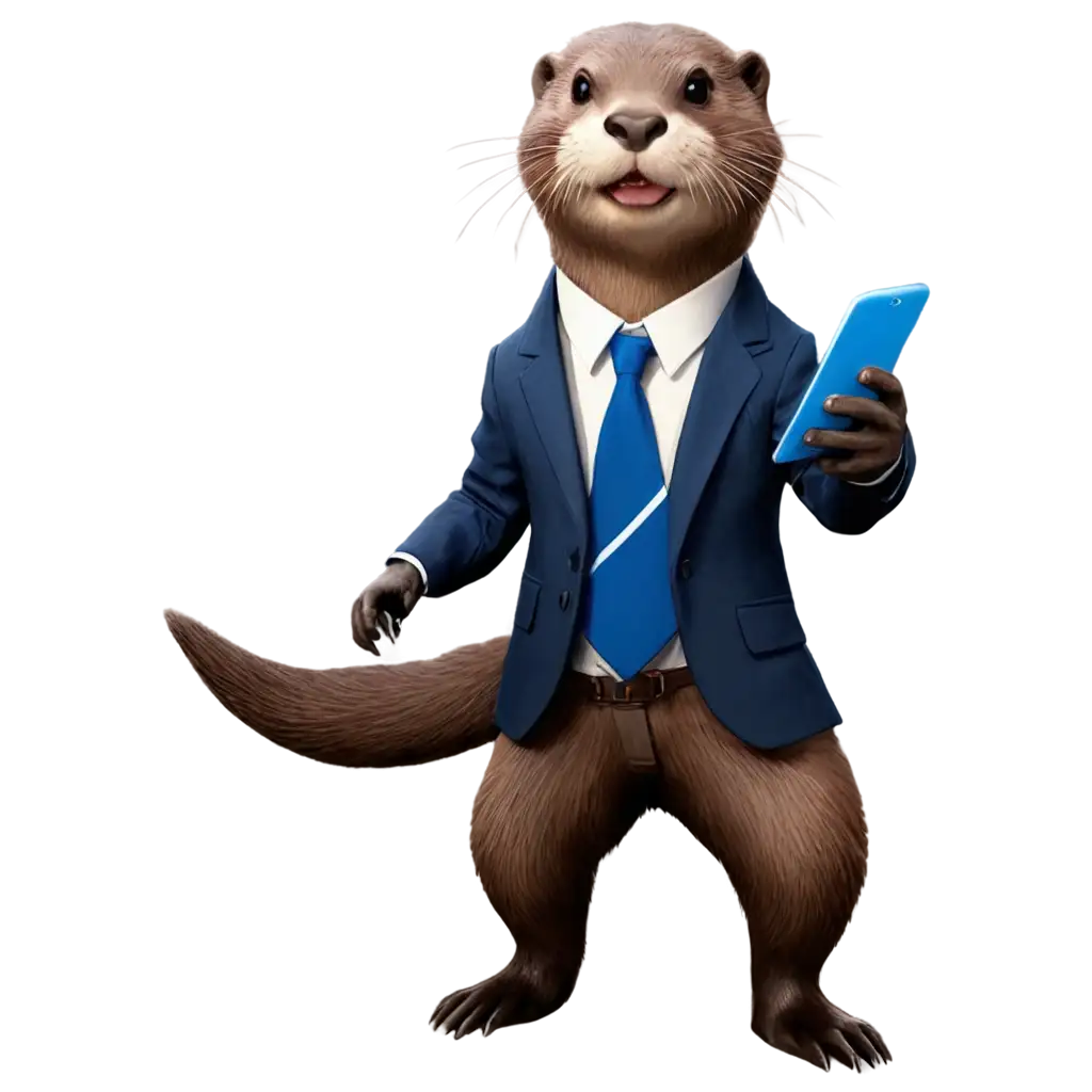 Gamer-Otter-in-a-Suit-Warrior-Teacher-PNG-Image-Creative-Concept-for-Digital-Art