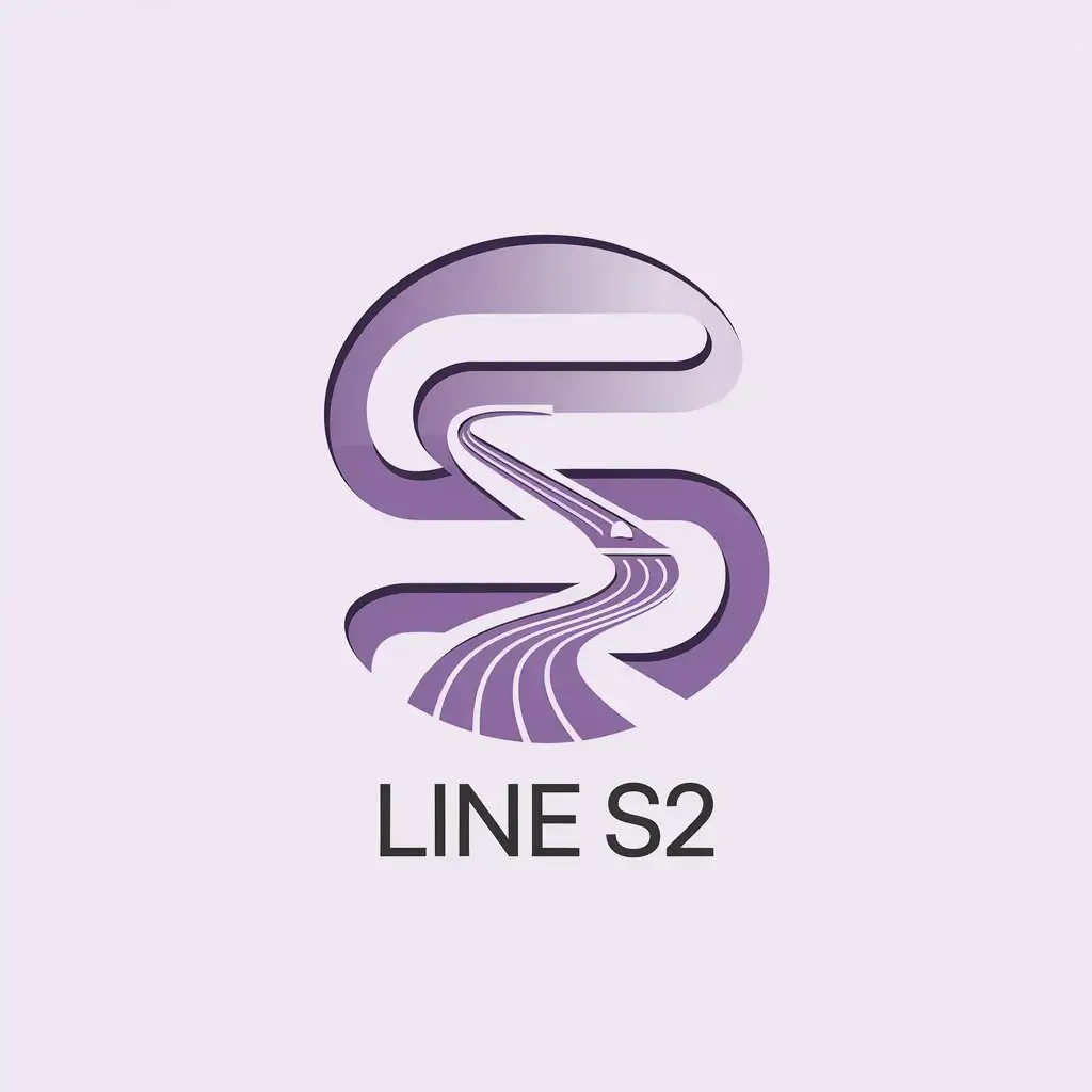 LOGO Design for Line S2 Purple White Minimalistic Round Shape with River and Island Theme for Travel Industry