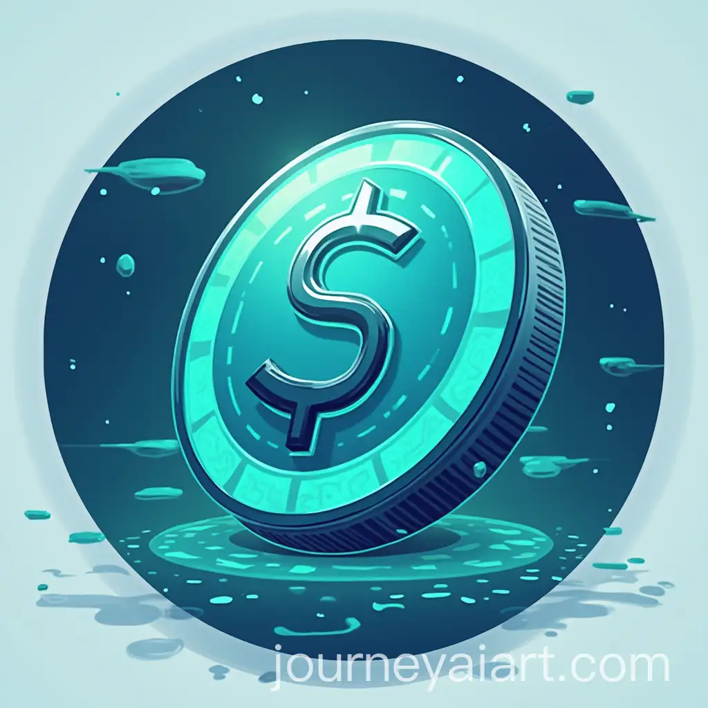 Futuristic-SolanaInspired-Coin-with-Sound-Waves-for-Crypto-Game